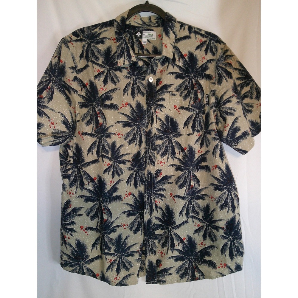 Lifted Research Group Hawaiian Shirt Short Sleeve Button Down Large